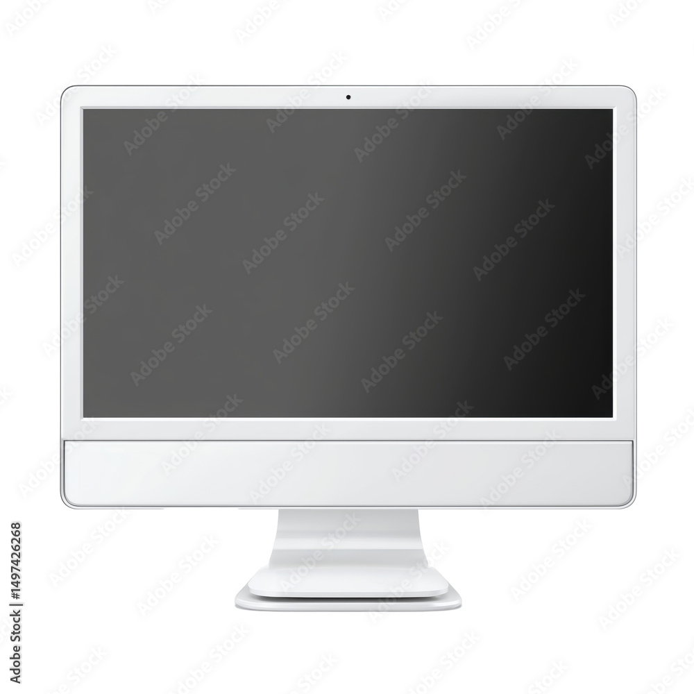 Sleek White Computer Monitor - Modern Technology , isolated on white background png Sleek White Computer Monitor - Modern Technology , isolated on white background png