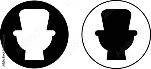 Toilet icon. Home efficiency. WC restroom sign business concept. WC icon toilet or restroom. Bathroom sign