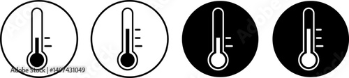  weather icon set. Temperature symbol. Cold and hot icon sign. thermometer showing the temperature. Warm cold Symbol
