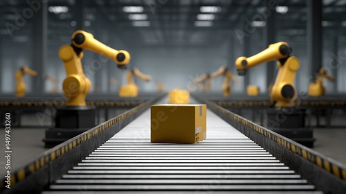 Wallpaper Mural Automated Warehouse Robotic Arm System Package Conveyor Belt Modern Logistics Torontodigital.ca