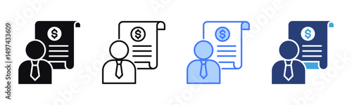 Cost Per Lead icon sheet multiple style collection