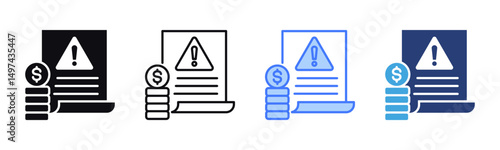 Debt icon sheet multiple style collection