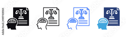 Legal Psychologist icon sheet multiple style collection