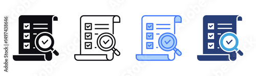 Audit icon sheet multiple style collection