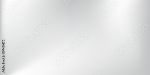 modern silver foil background with metal mirror texture. gradient surface with light gloss. Vector aluminum grey sheet with reflection abstract