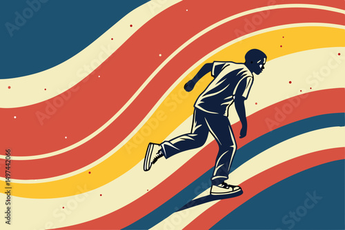 roller skating vector
