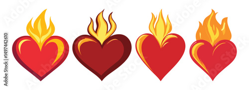 Sacred Heart Images Flaming Hearts of Devotion