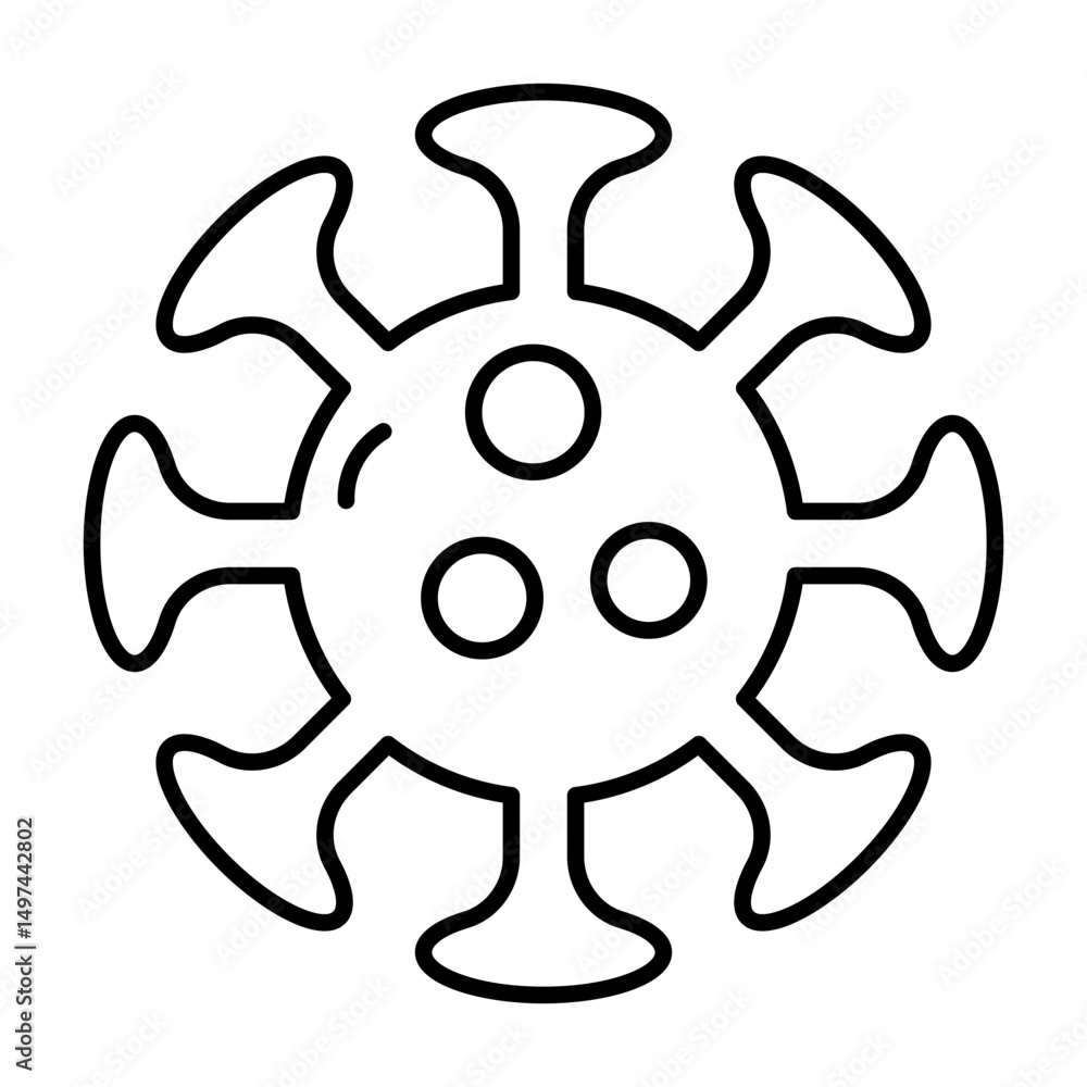 Obraz premium Virus line icon