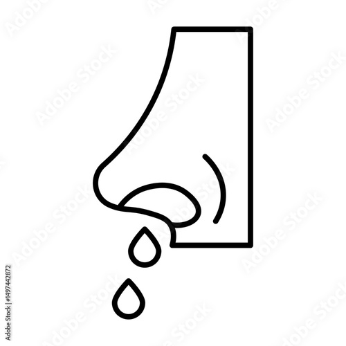 Nosebleed line icon