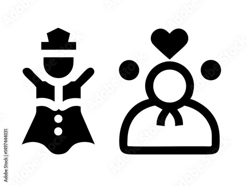 Marry christmas icons set