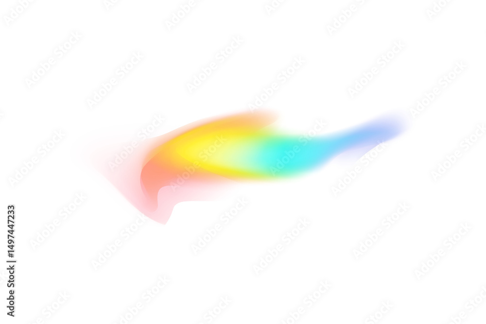 Obraz premium Soft Spectrum Stream PNG Colorful Gradient Wave Effect for Digital Art and Overlay Use