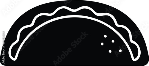 Isolated empanada shows a tasty snack with a crusty exterior on transparent background