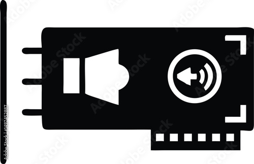 Black shows a sound card icon with a speaker and audio signal