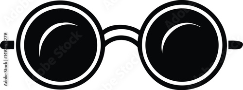 Retro round sunglasses icon show a unique style on a transparent background