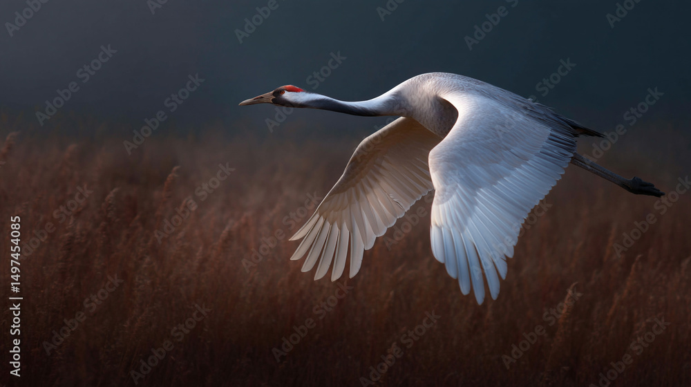 Obraz premium Flying heron.