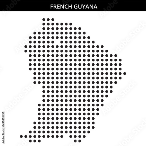 Map of French Guiana's shape
