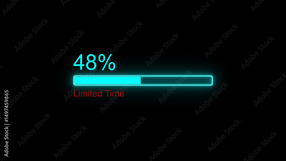 A dynamic loading illustration, and glowing neon limited time illustration. on a black background. and creating a stunning 4k illustration. A dynamic loading illustration, and glowing neon limited time illustration. on a black background. and creating a stunning 4k illustration.