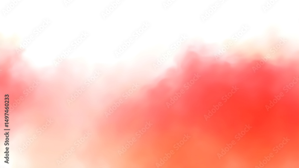 Abstract red and peach watercolor background texture blending gradients on white space Abstract red and peach watercolor background texture blending gradients on white space