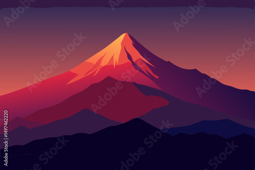 mount fuji in autumn