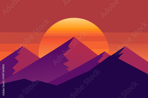 vector illustration of mountains