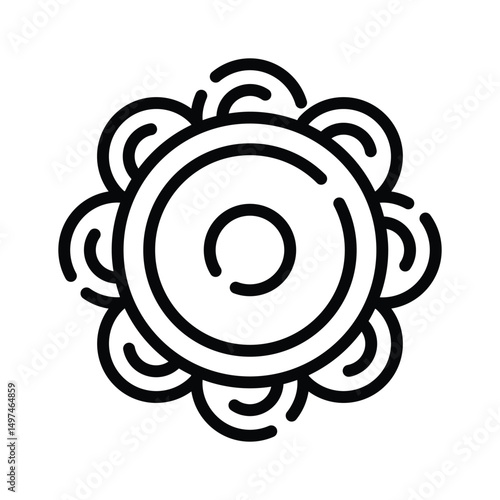 Have a look at this linear icon of tambourine