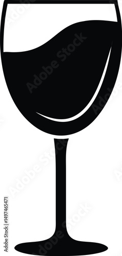 A solitary wine glass gracefully holds rich liquid against a pristine white background