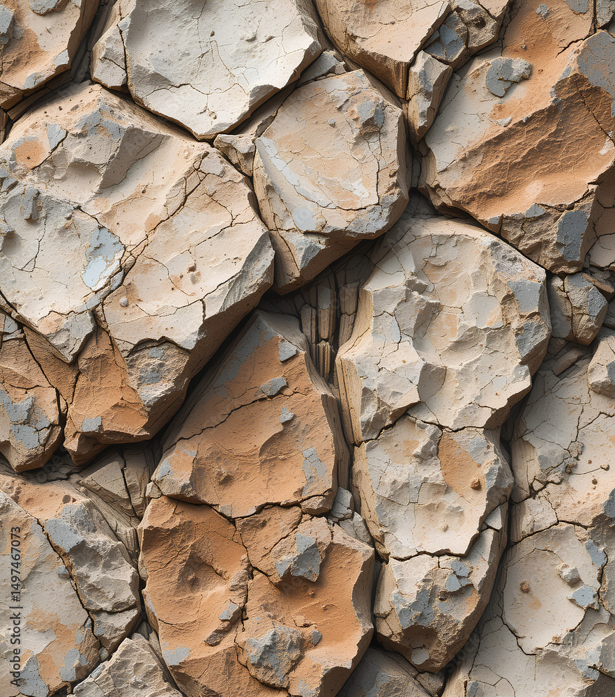 Fototapeta premium Stone Wall Background with Natural Colors