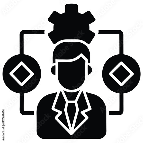Software Developer element isolated collaborative coding tools on white background