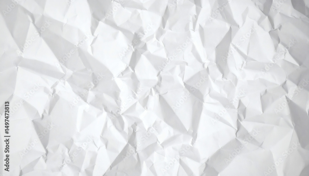 Obraz premium White Crumpled Paper Texture Background Clean White Paper Top View for Minimalist and Creative Design Projects