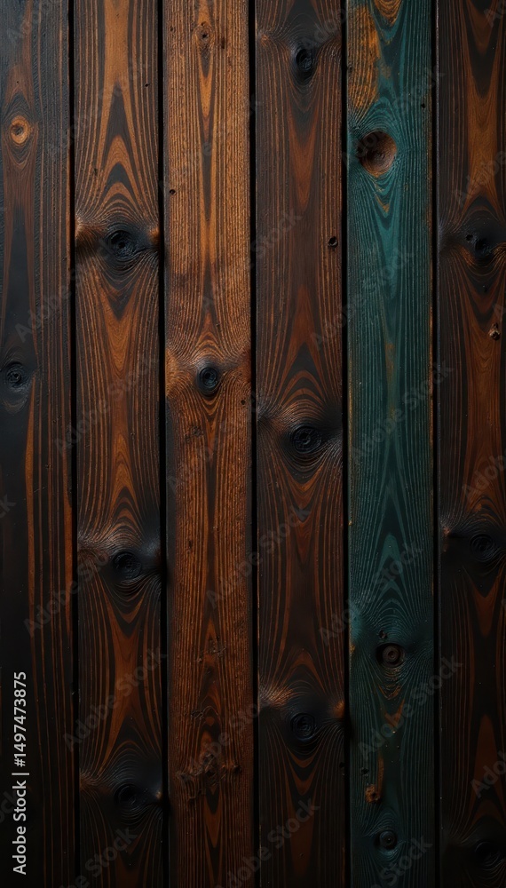 Dark brown rustic wood planks, vertical lines, vertical planks, background texture, brown background Dark brown rustic wood planks, vertical lines, vertical planks, background texture, brown background