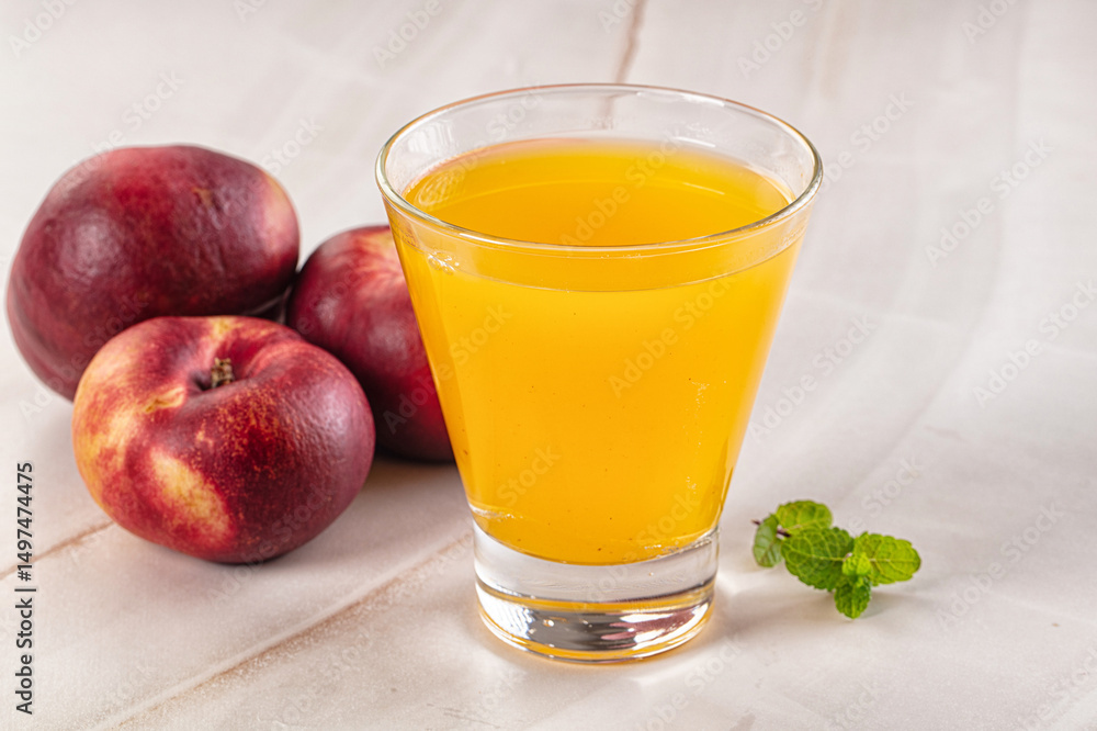 Vitamin beverage - peach juice glass Vitamin beverage - peach juice glass