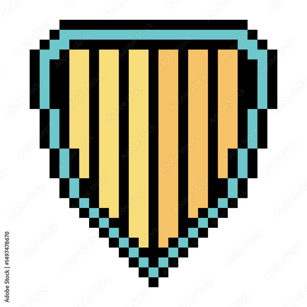 Obraz premium Shield in pixel art design