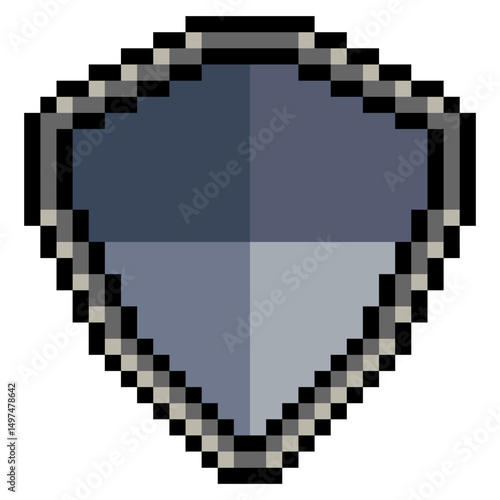 Shield in pixel art style