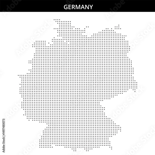 Outline of Germany in dotted design