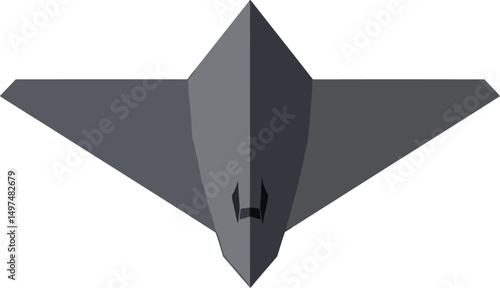 Stealth Drone Aircraft Vector Icon
