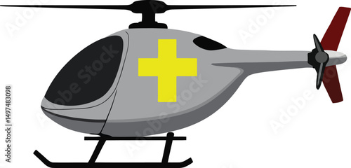 Medical Ambulance Helicopter Vector