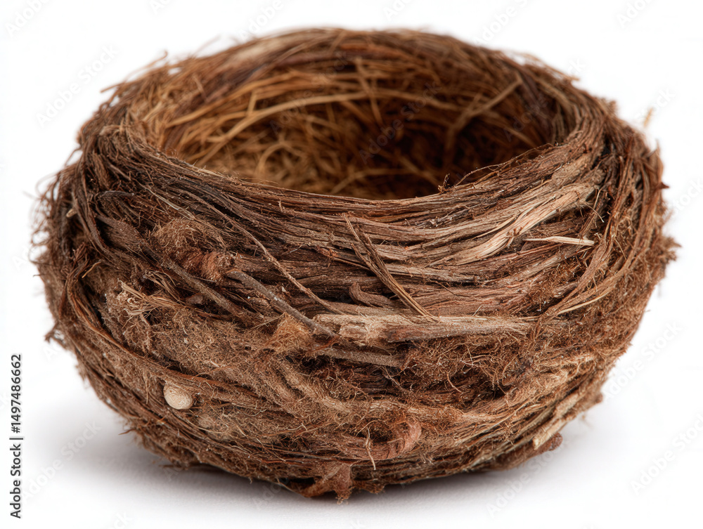 Obraz premium Empty nest isolated on a white background