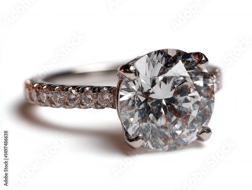Engagement ring isolated on...