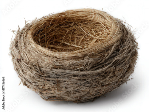Empty nest isolated on a wh...