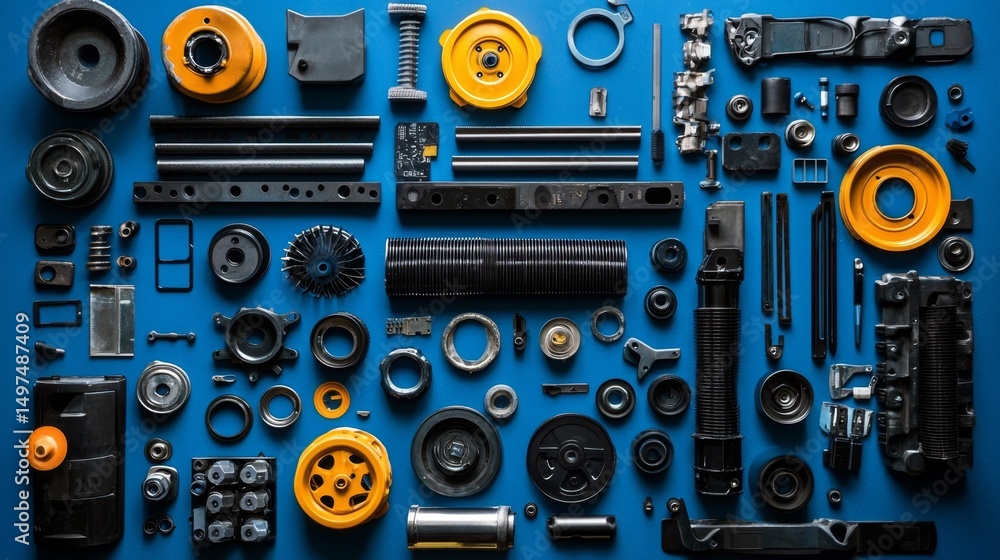 Obraz premium Efficient management of assorted car parts for streamlined operations.