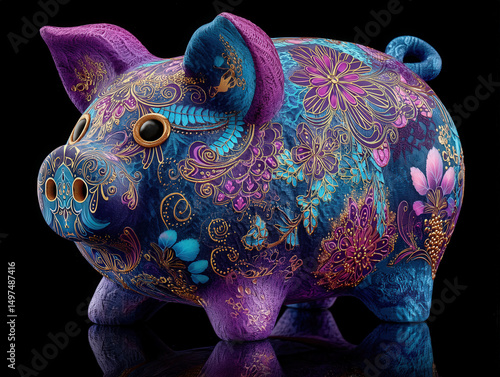 Holiday-themed piggy bank w...