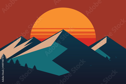 vector illustration of pyramids