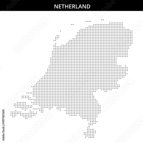 Dotted outline of Netherlands