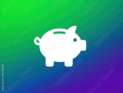 Piggy bank icon for a finan...