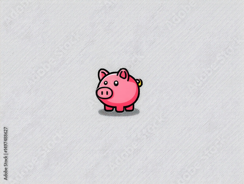 Piggy bank icon for a finan...