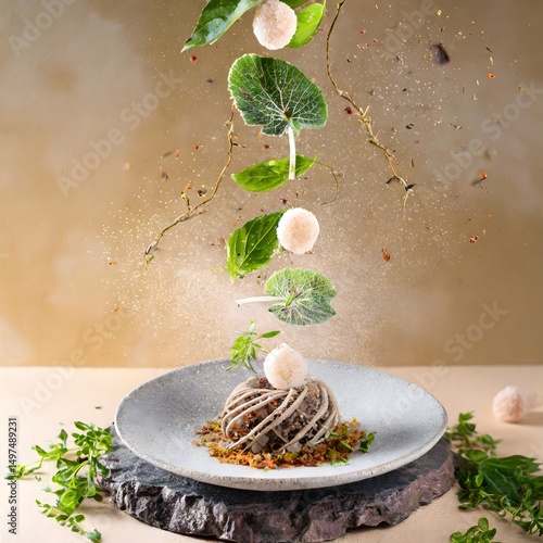 Creative Food Presentation with Levitation
