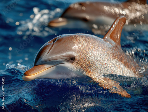 A cute baby bottlenose dolp...