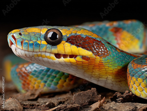 Brightly colored rainbow bo...