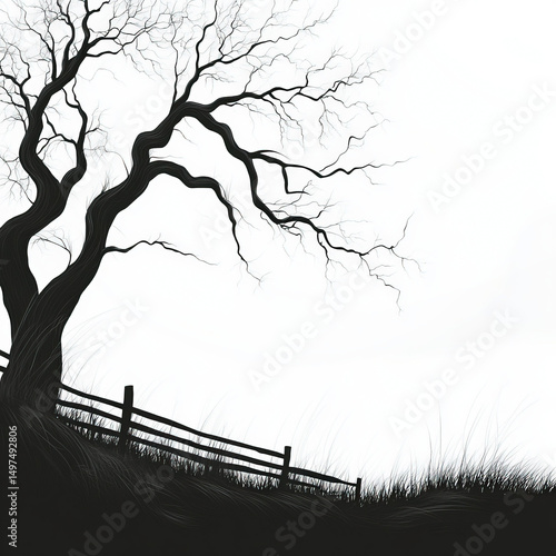 countryside silhouette , bl...