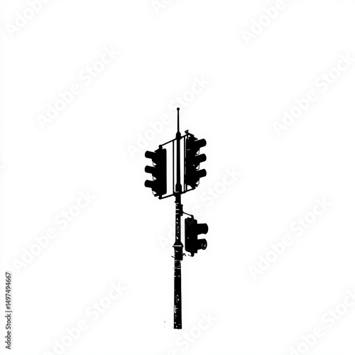 traffic light silhouette , ...
